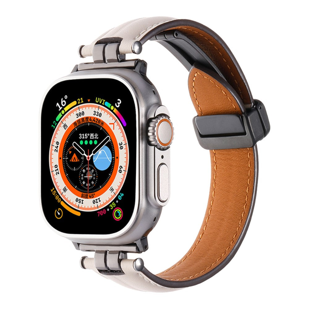 Super Skøn Kunstlæder Universal Rem passer til Apple Smartwatch - Hvid#serie_4