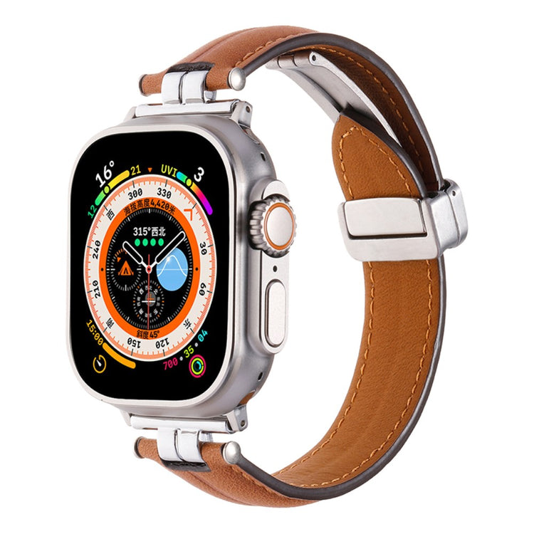 Super Skøn Kunstlæder Universal Rem passer til Apple Smartwatch - Brun#serie_10