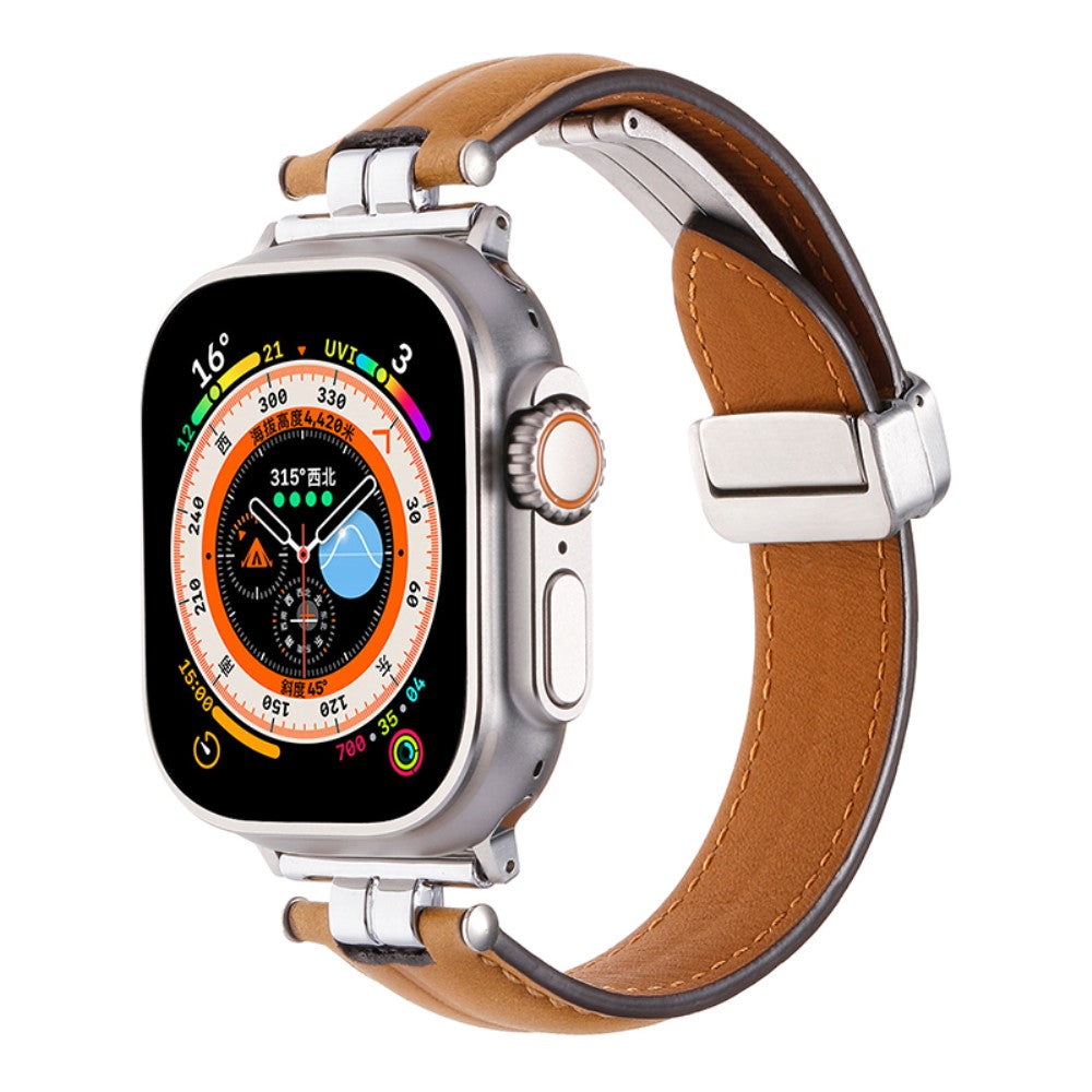 Super Skøn Kunstlæder Universal Rem passer til Apple Smartwatch - Brun#serie_12