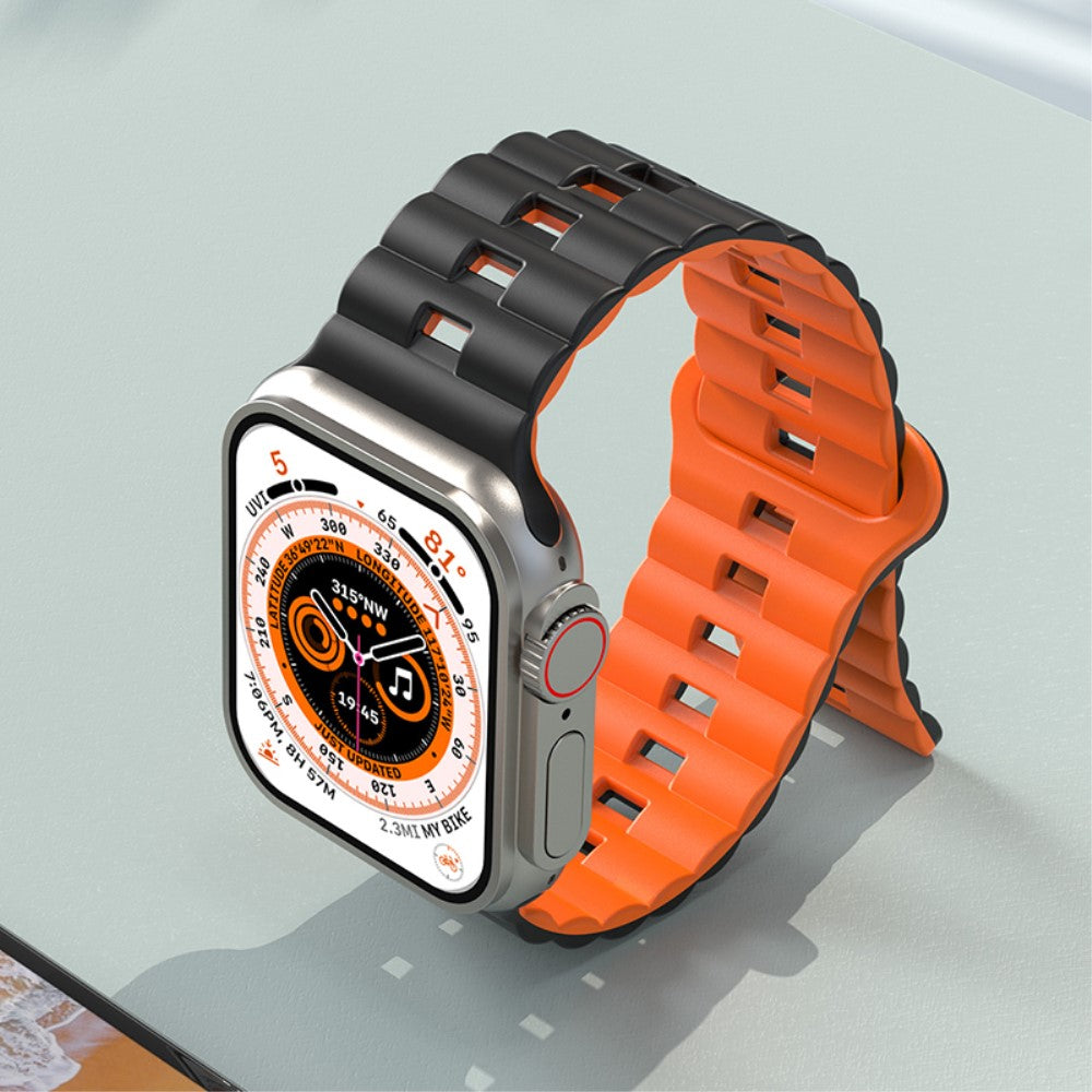 Meget Fint Silikone Universal Rem passer til Apple Smartwatch - Orange#serie_4