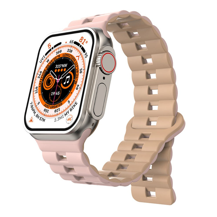 Meget Fint Silikone Universal Rem passer til Apple Smartwatch - Pink#serie_14