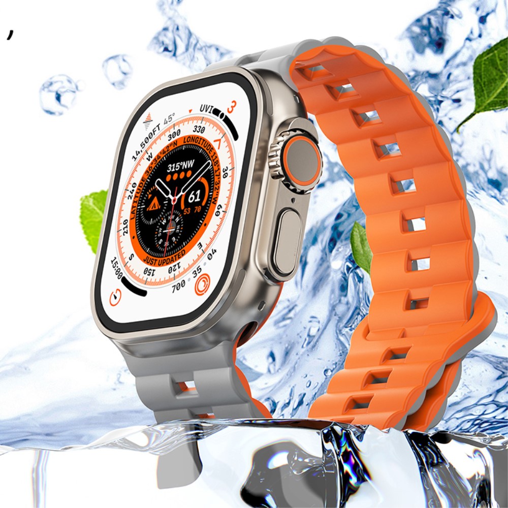 Helt Vildt Pænt Silikone Universal Rem passer til Apple Smartwatch - Orange#serie_1