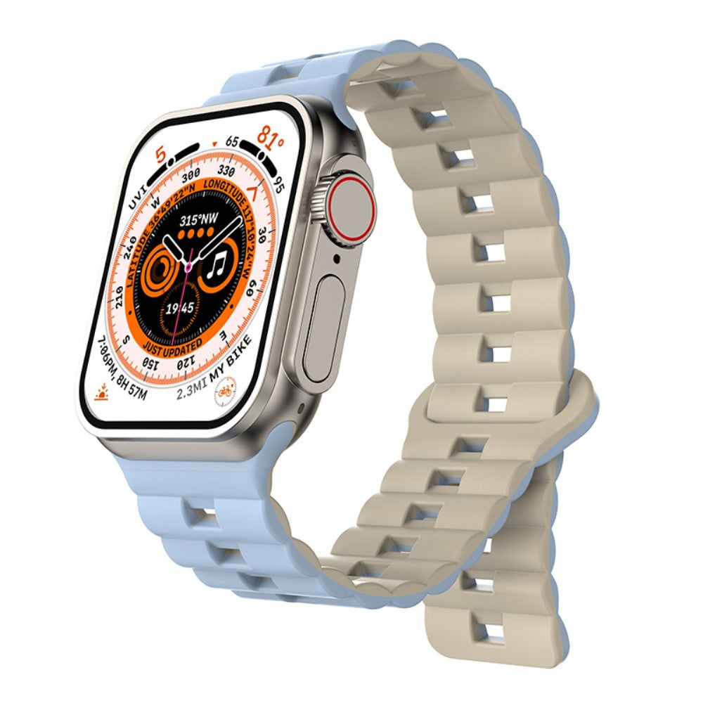 Helt Vildt Pænt Silikone Universal Rem passer til Apple Smartwatch - Blå#serie_4