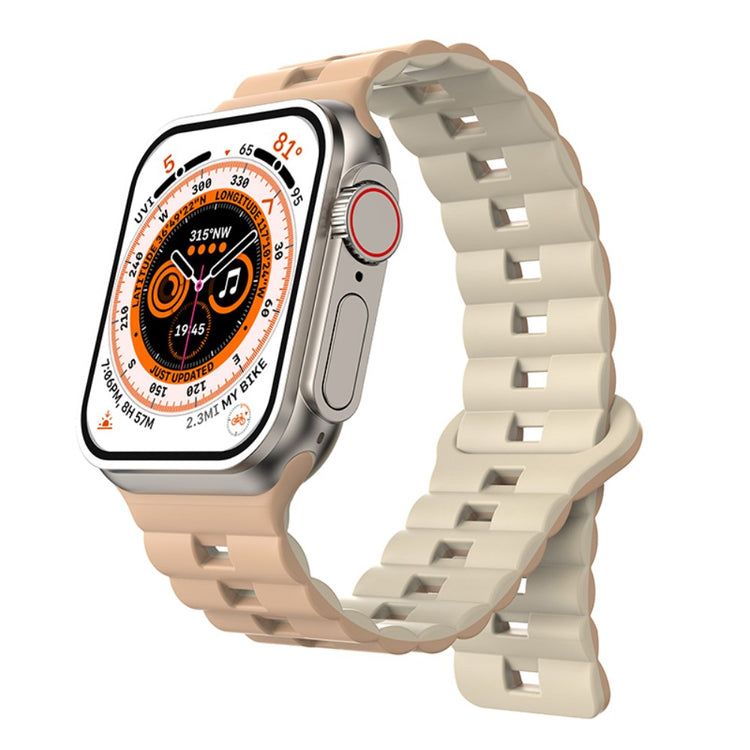 Helt Vildt Pænt Silikone Universal Rem passer til Apple Smartwatch - Hvid#serie_15