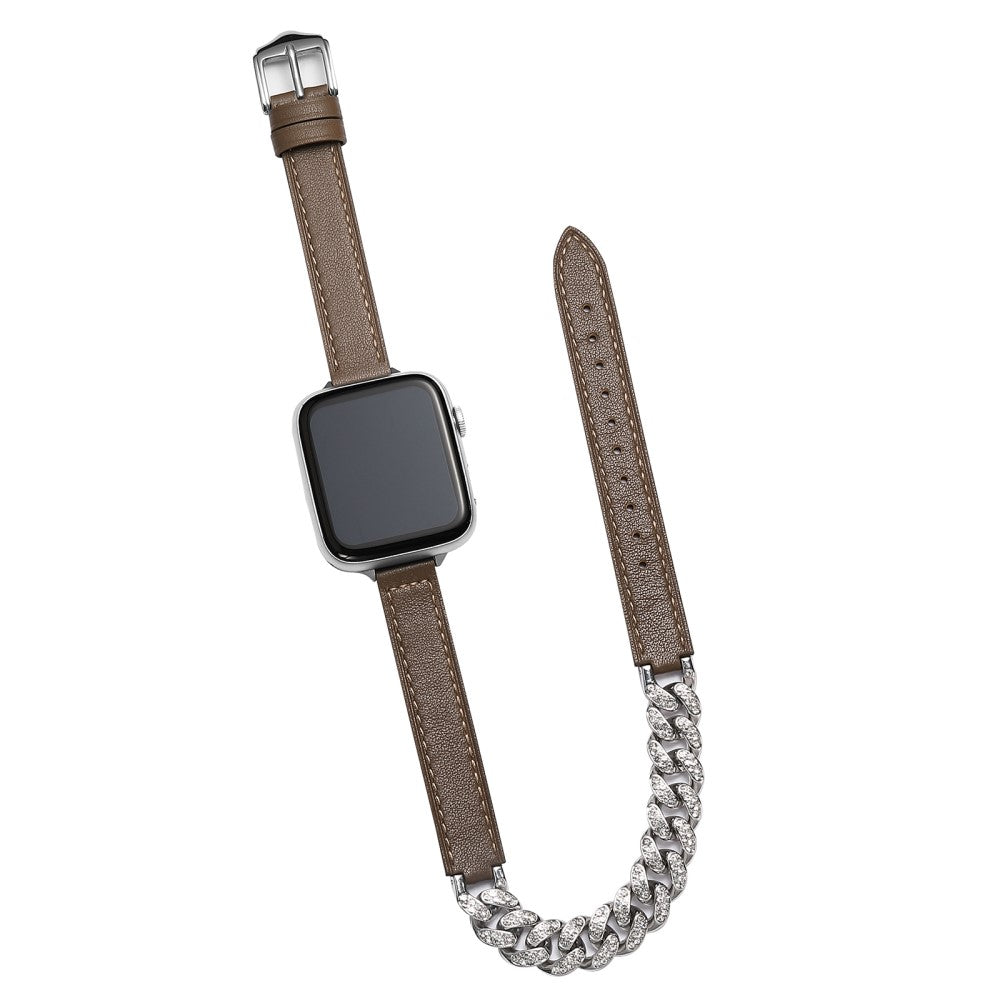 Supercool Kunstlæder Universal Rem passer til Apple Smartwatch - Brun#serie_1