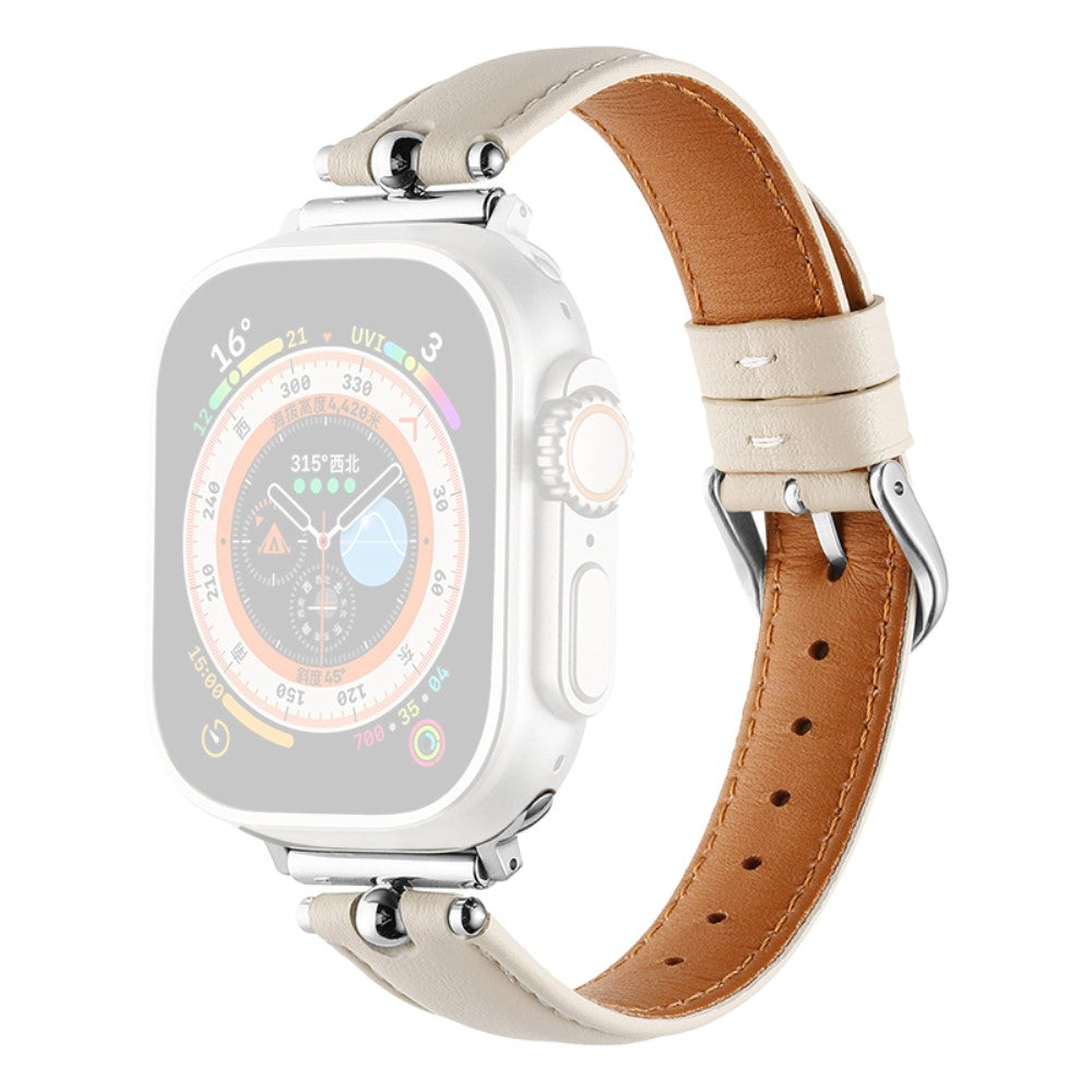 Superflot Kunstlæder Universal Rem passer til Apple Smartwatch - Hvid#serie_1