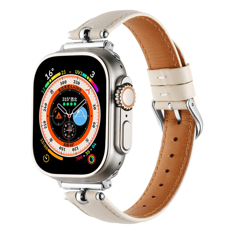 Superflot Kunstlæder Universal Rem passer til Apple Smartwatch - Hvid#serie_1