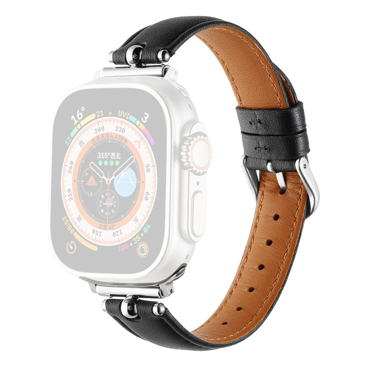 Superflot Kunstlæder Universal Rem passer til Apple Smartwatch - Sort#serie_3