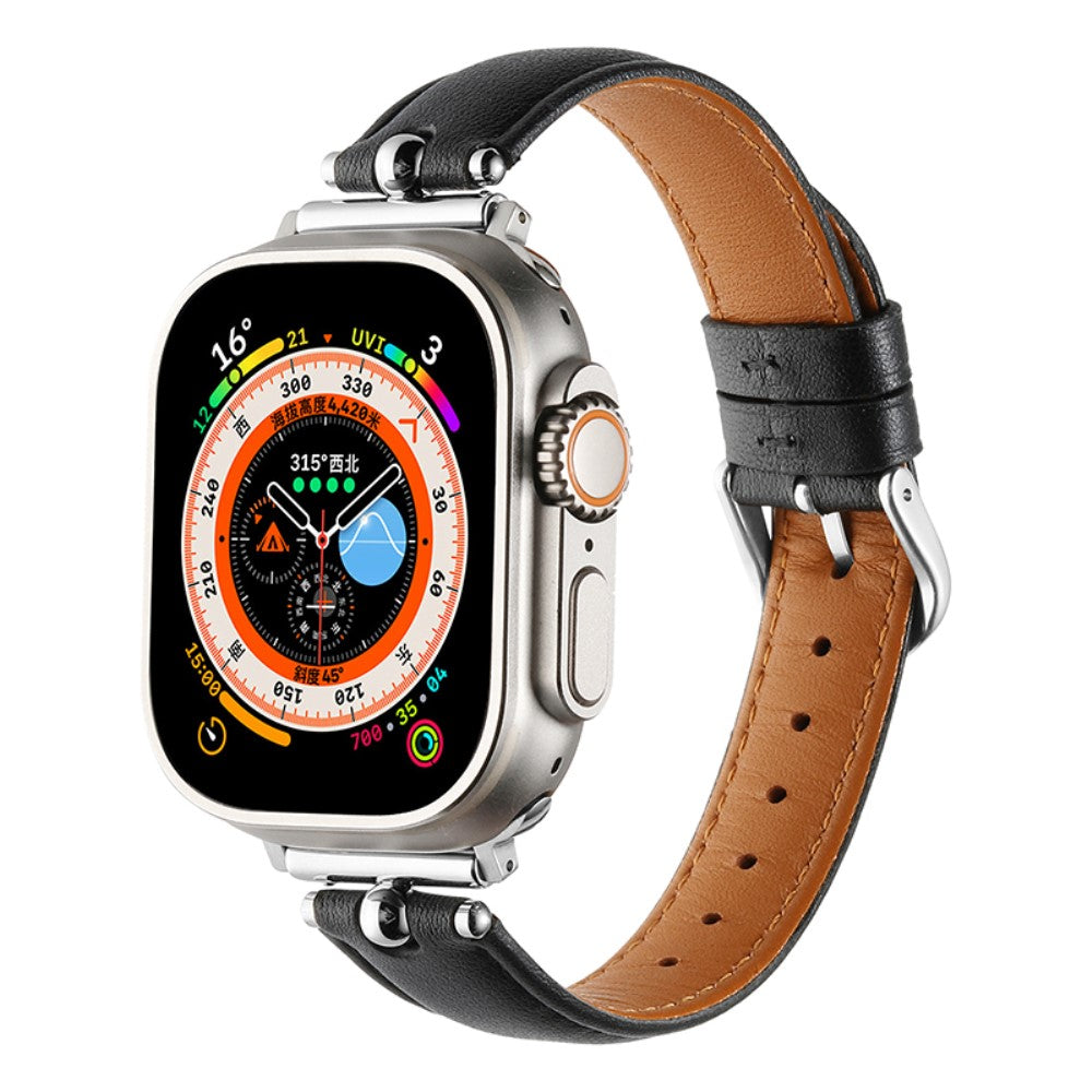 Superflot Kunstlæder Universal Rem passer til Apple Smartwatch - Sort#serie_3
