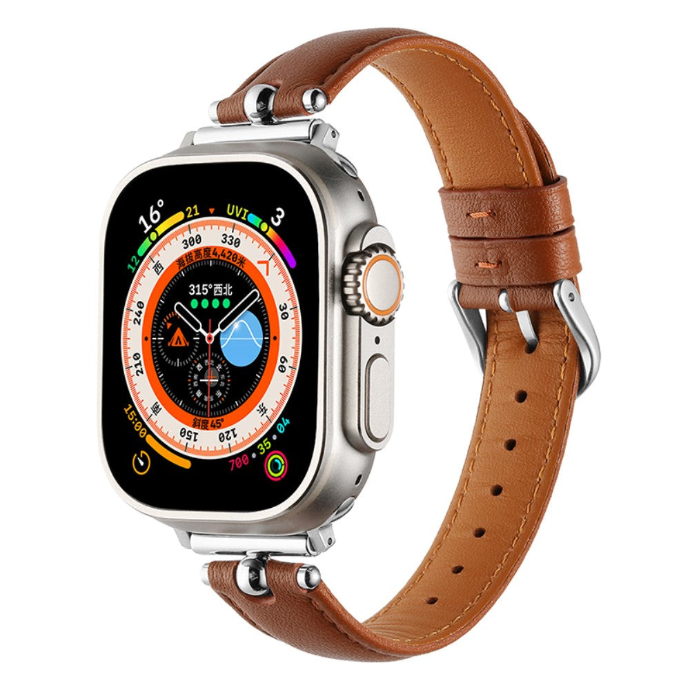 Superflot Kunstlæder Universal Rem passer til Apple Smartwatch - Brun#serie_4