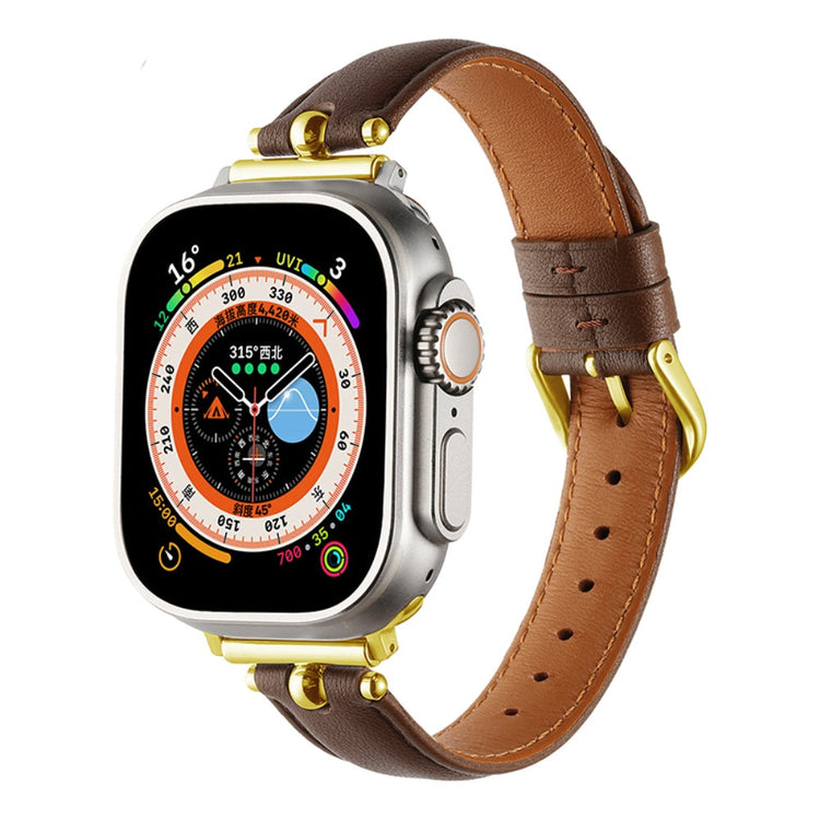 Superflot Kunstlæder Universal Rem passer til Apple Smartwatch - Brun#serie_8