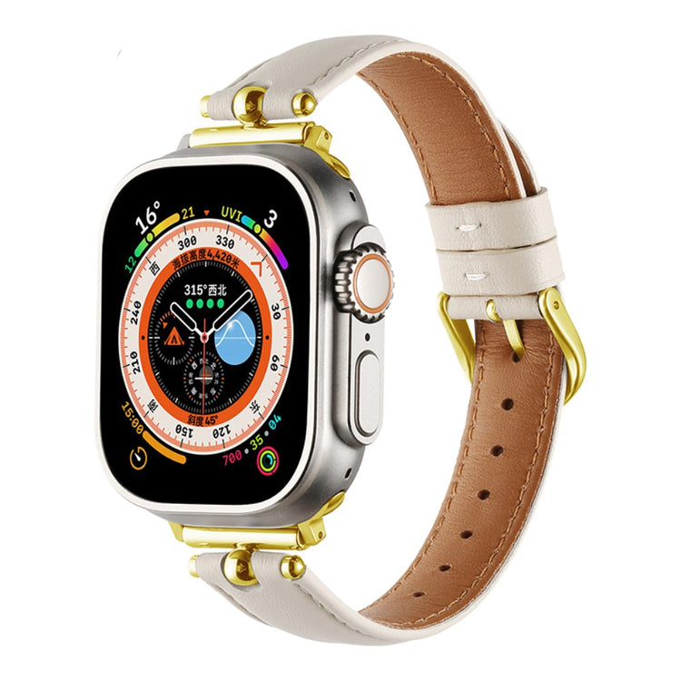 Superflot Kunstlæder Universal Rem passer til Apple Smartwatch - Hvid#serie_9