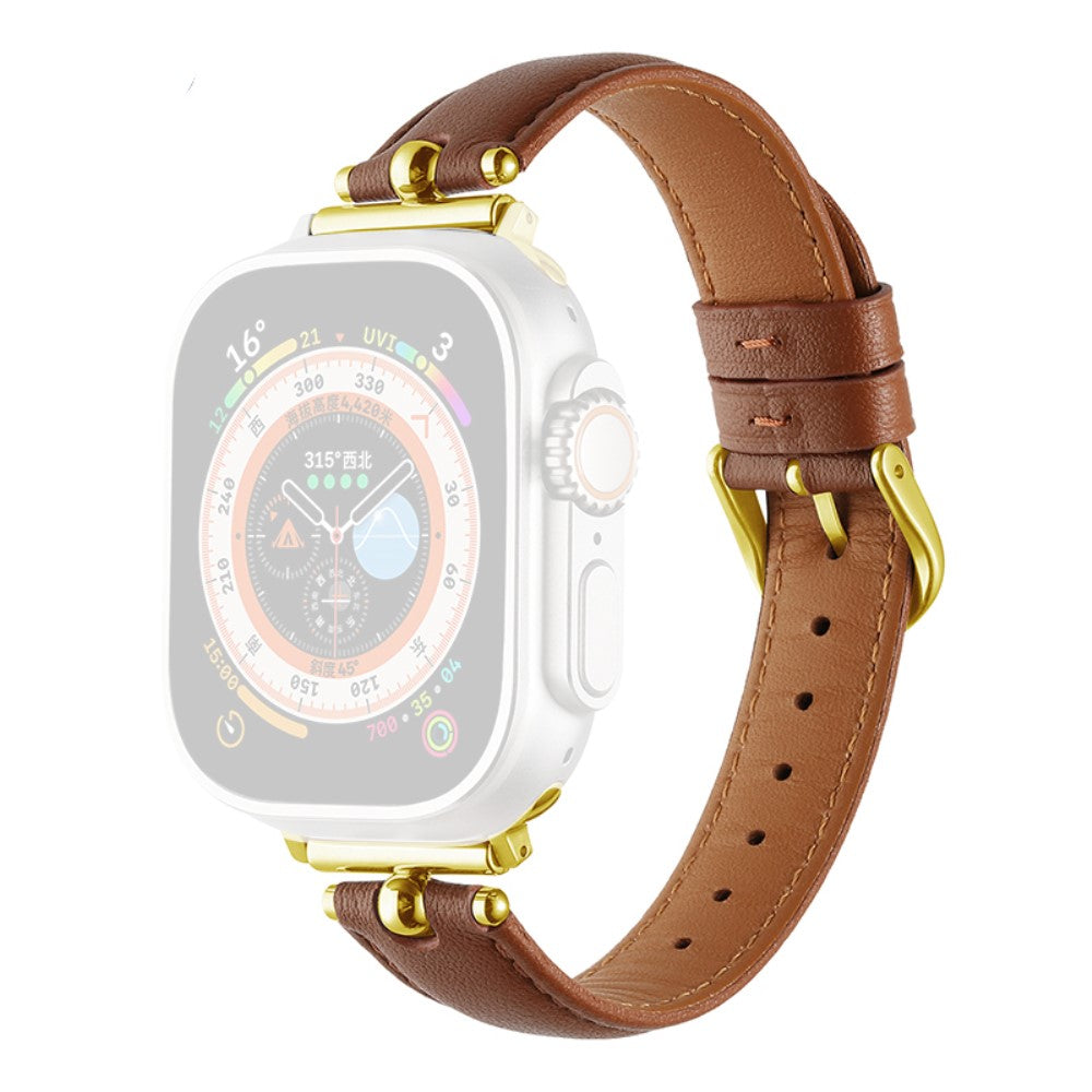 Superflot Kunstlæder Universal Rem passer til Apple Smartwatch - Brun#serie_10