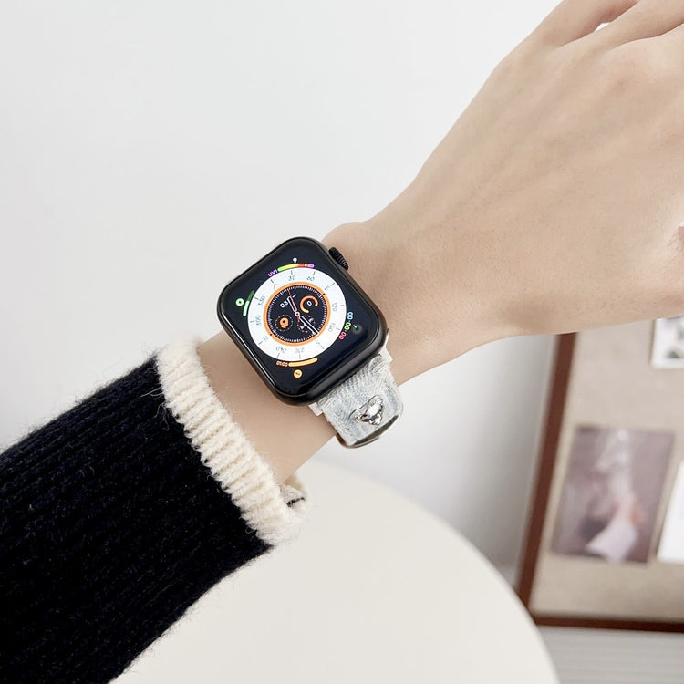Super Slidstærk Nylon Universal Rem passer til Apple Smartwatch - Blå#serie_2