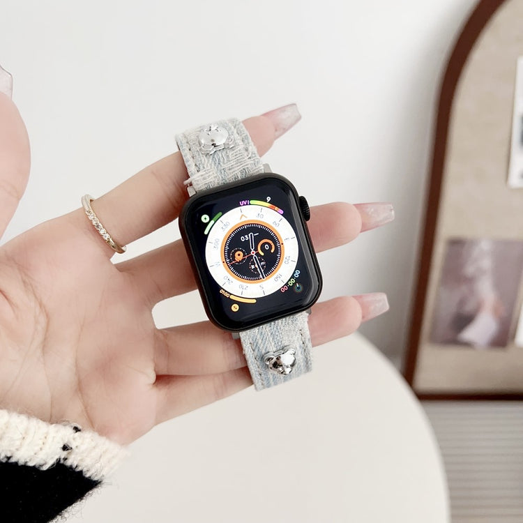 Super Slidstærk Nylon Universal Rem passer til Apple Smartwatch - Blå#serie_2