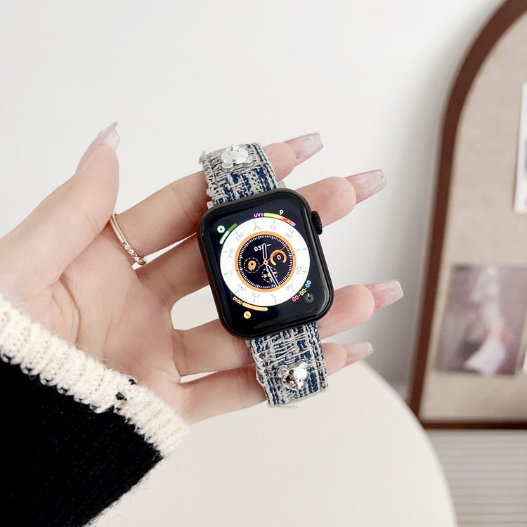 Super Slidstærk Nylon Universal Rem passer til Apple Smartwatch - Blå#serie_3