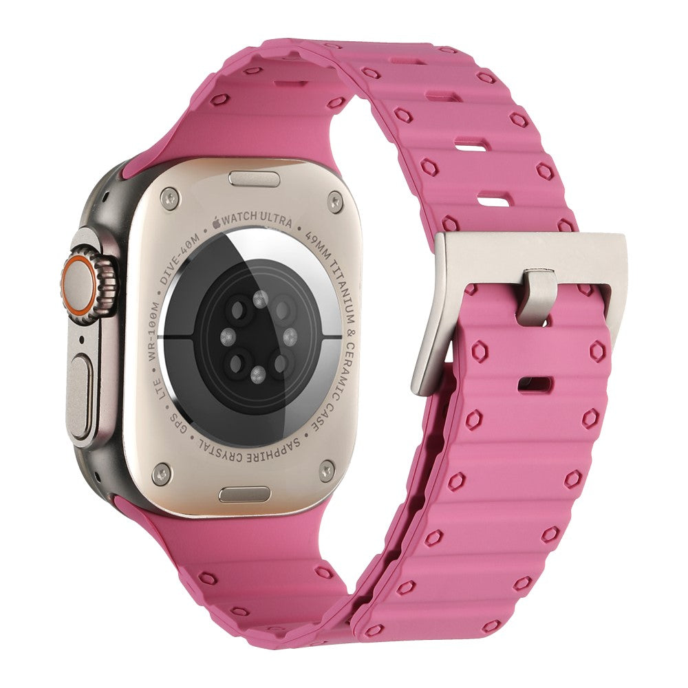 Rigtigt Pænt Silikone Universal Rem passer til Apple Smartwatch - Pink#serie_15