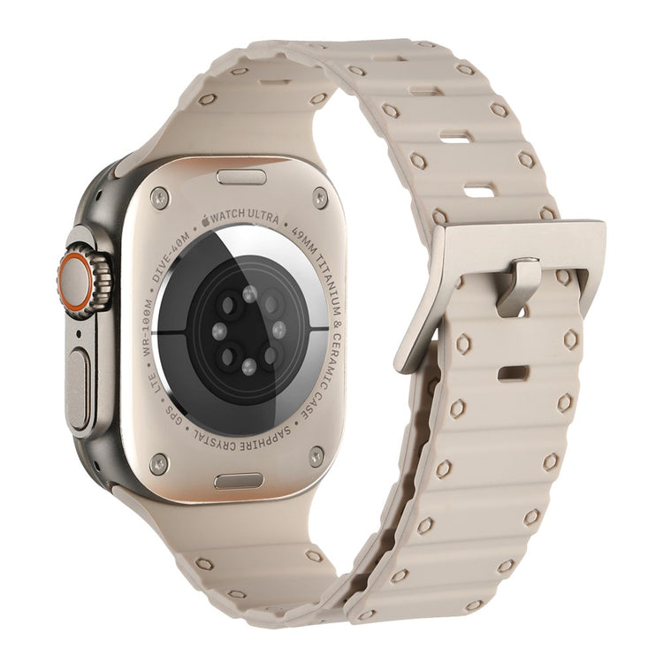 Helt Vildt Elegant Silikone Universal Rem passer til Apple Smartwatch - Hvid#serie_2