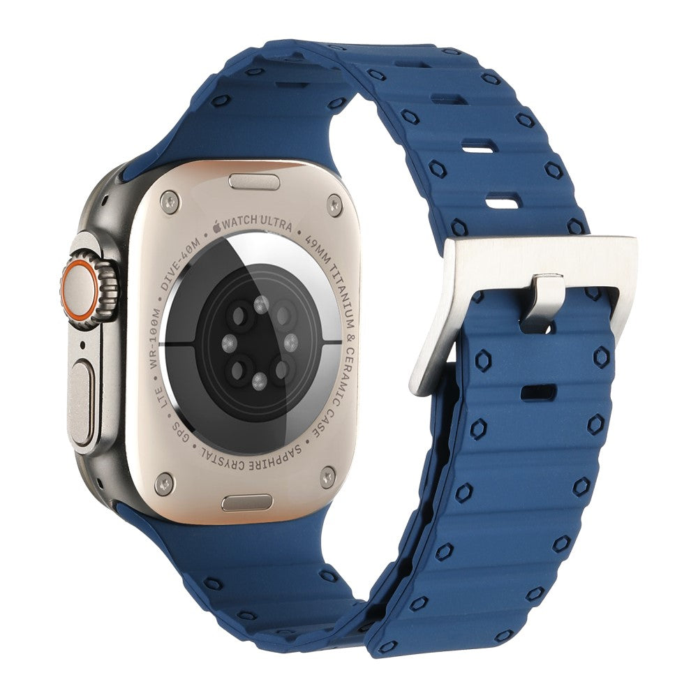 Helt Vildt Elegant Silikone Universal Rem passer til Apple Smartwatch - Blå#serie_3