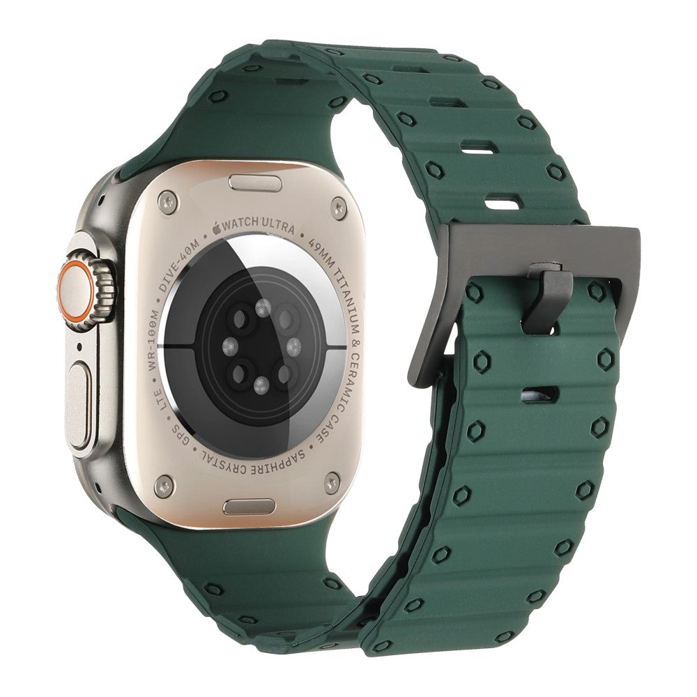 Helt Vildt Elegant Silikone Universal Rem passer til Apple Smartwatch - Grøn#serie_4