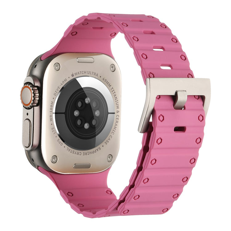 Helt Vildt Elegant Silikone Universal Rem passer til Apple Smartwatch - Pink#serie_6
