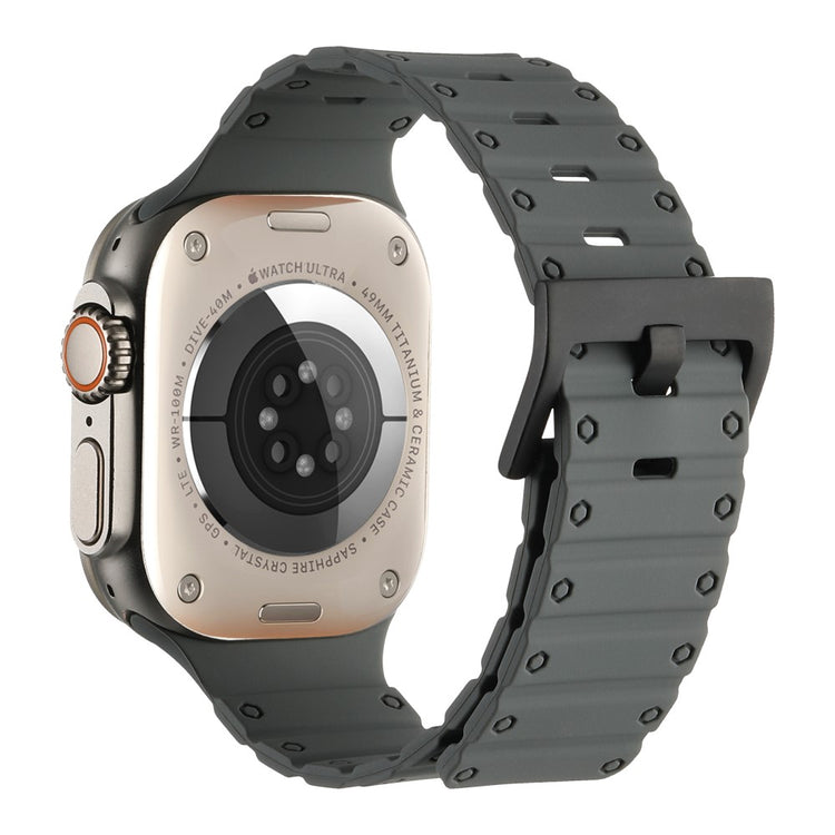 Helt Vildt Elegant Silikone Universal Rem passer til Apple Smartwatch - Sølv#serie_11