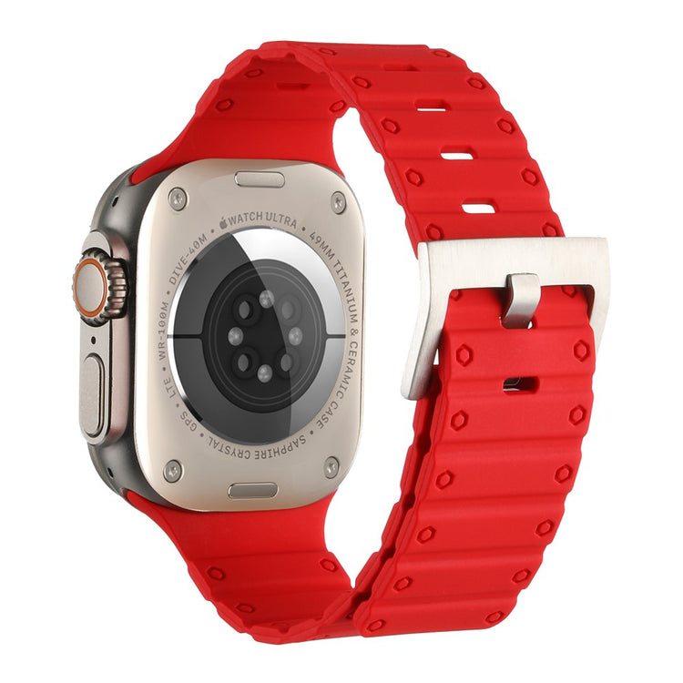 Helt Vildt Elegant Silikone Universal Rem passer til Apple Smartwatch - Rød#serie_13