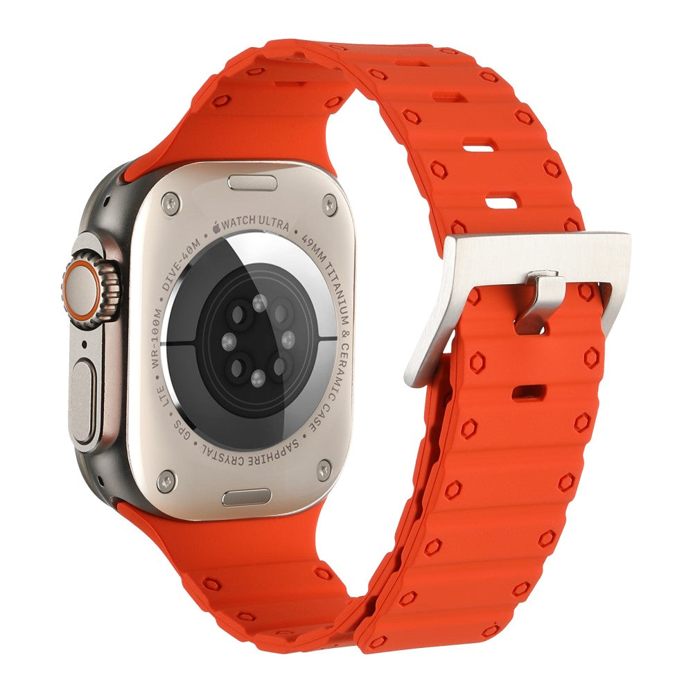 Helt Vildt Elegant Silikone Universal Rem passer til Apple Smartwatch - Orange#serie_17