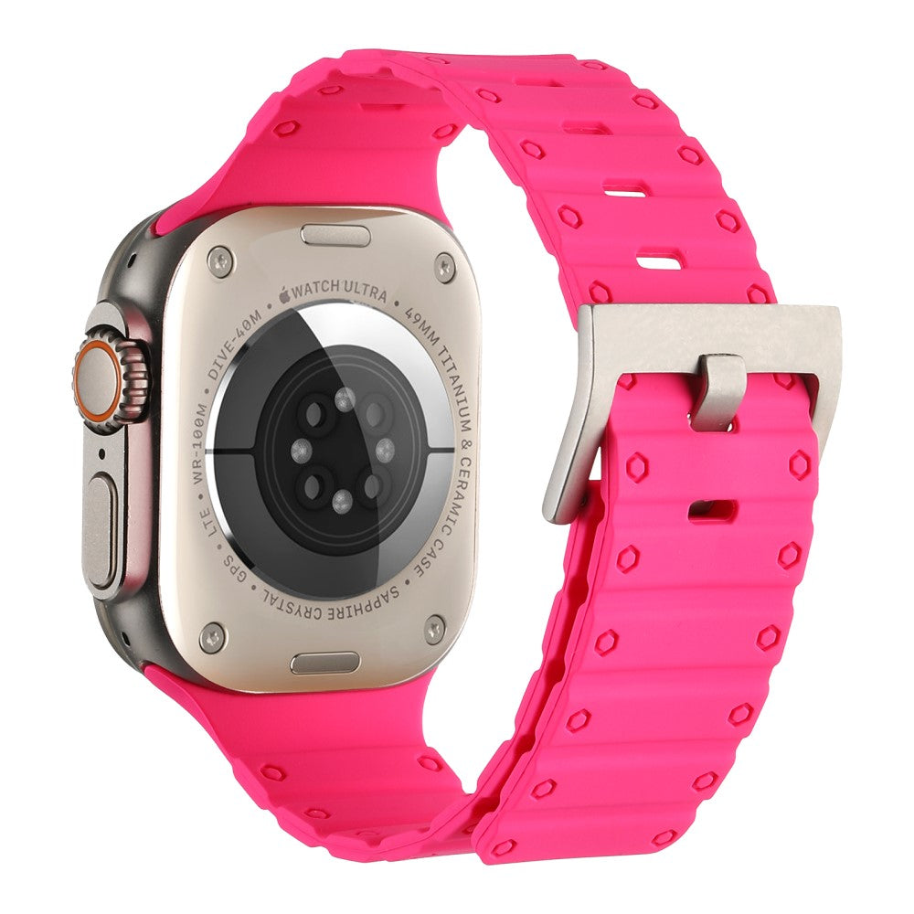 Helt Vildt Elegant Silikone Universal Rem passer til Apple Smartwatch - Pink#serie_19