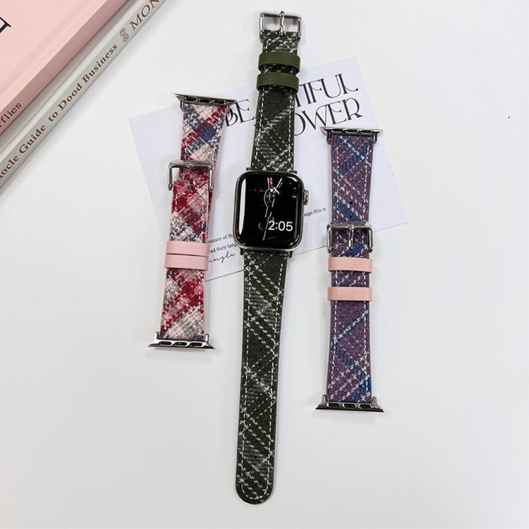 Stilren Kunstlæder Universal Rem passer til Apple Smartwatch - Pink#serie_5