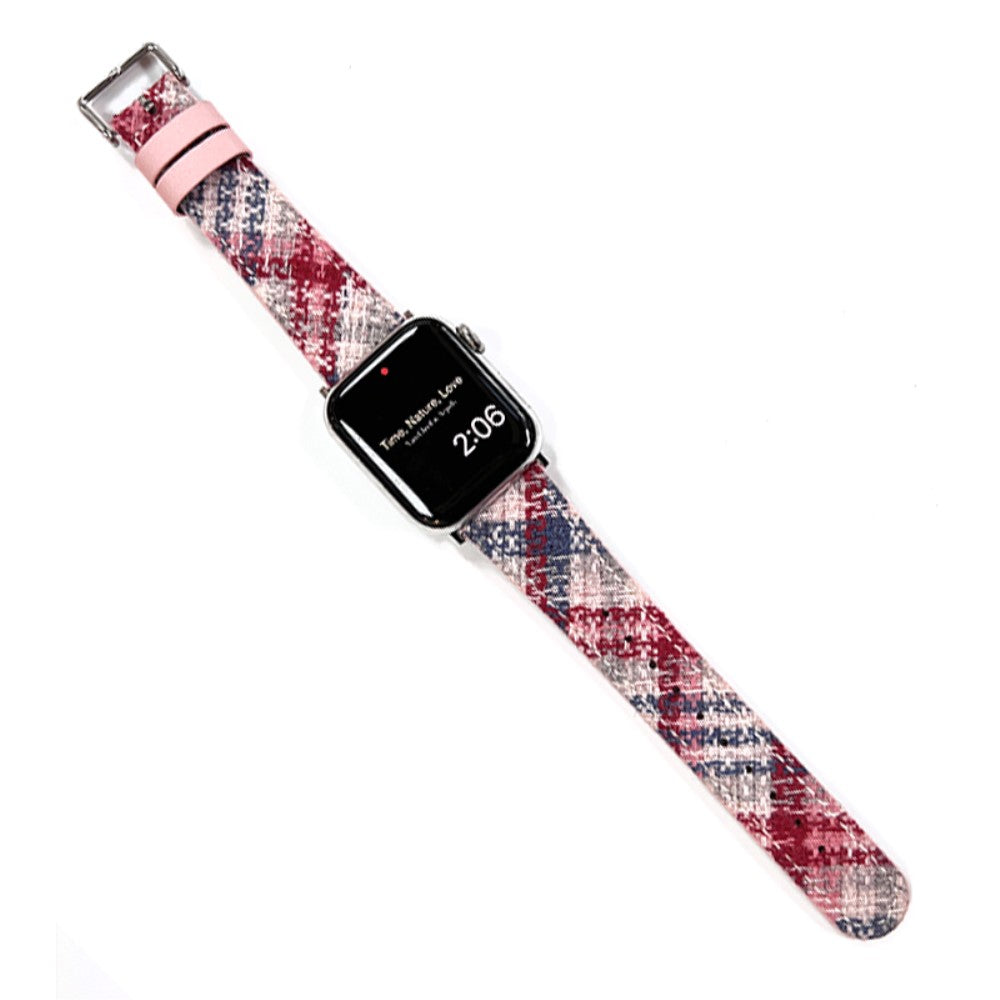 Super Godt Kunstlæder Universal Rem passer til Apple Smartwatch - Pink#serie_5