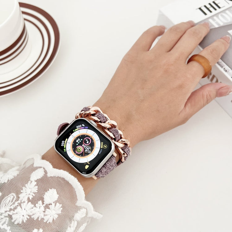 Mega Smuk Nylon Universal Rem passer til Apple Smartwatch - Lilla#serie_1