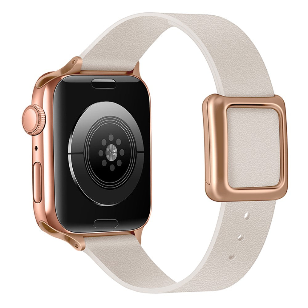Meget Pænt Kunstlæder Universal Rem passer til Apple Smartwatch - Hvid#serie_7