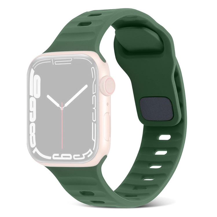 Meget Hårdfør Silikone Universal Rem passer til Apple Smartwatch - Grøn#serie_4
