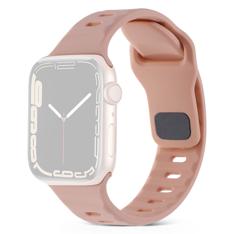 Meget Hårdfør Silikone Universal Rem passer til Apple Smartwatch - Pink#serie_7