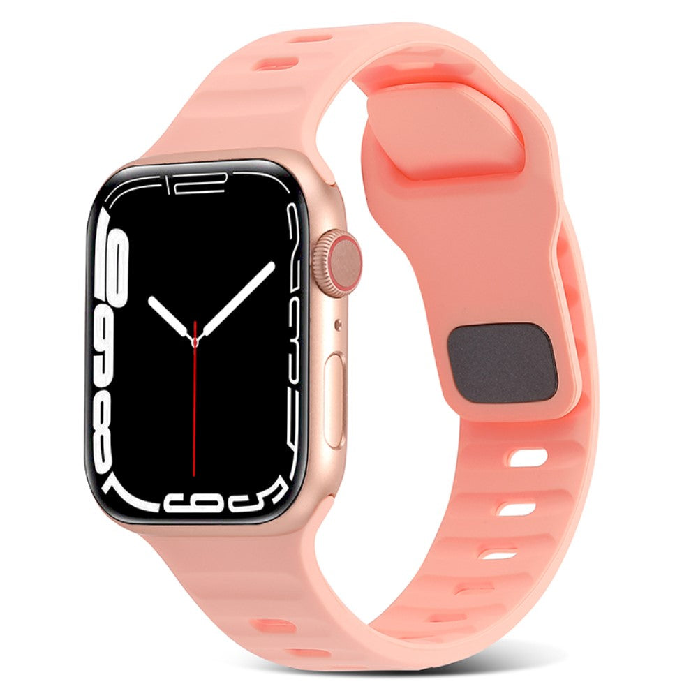 Meget Hårdfør Silikone Universal Rem passer til Apple Smartwatch - Pink#serie_8