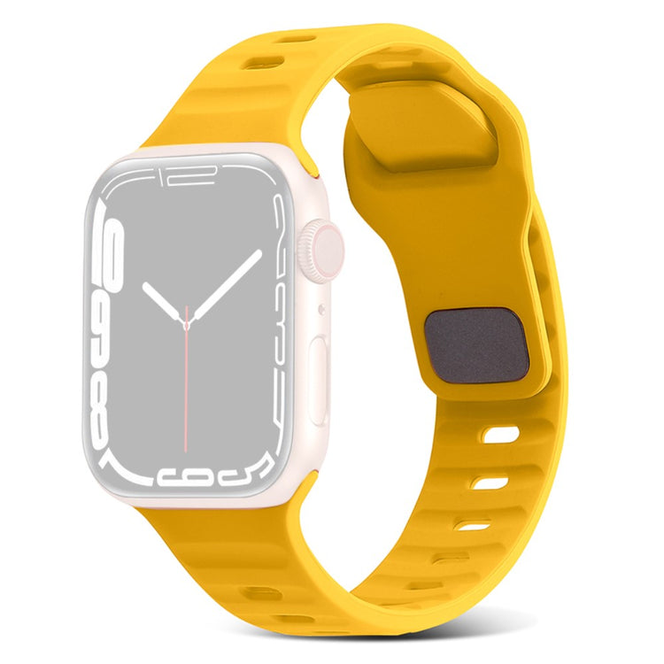 Meget Hårdfør Silikone Universal Rem passer til Apple Smartwatch - Gul#serie_9