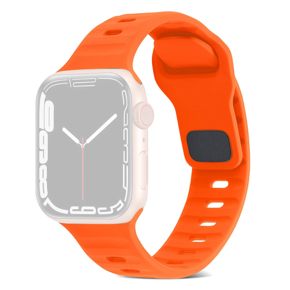 Meget Hårdfør Silikone Universal Rem passer til Apple Smartwatch - Orange#serie_10