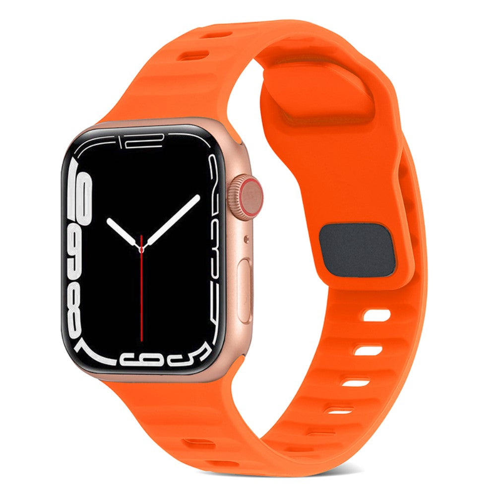Meget Hårdfør Silikone Universal Rem passer til Apple Smartwatch - Orange#serie_10