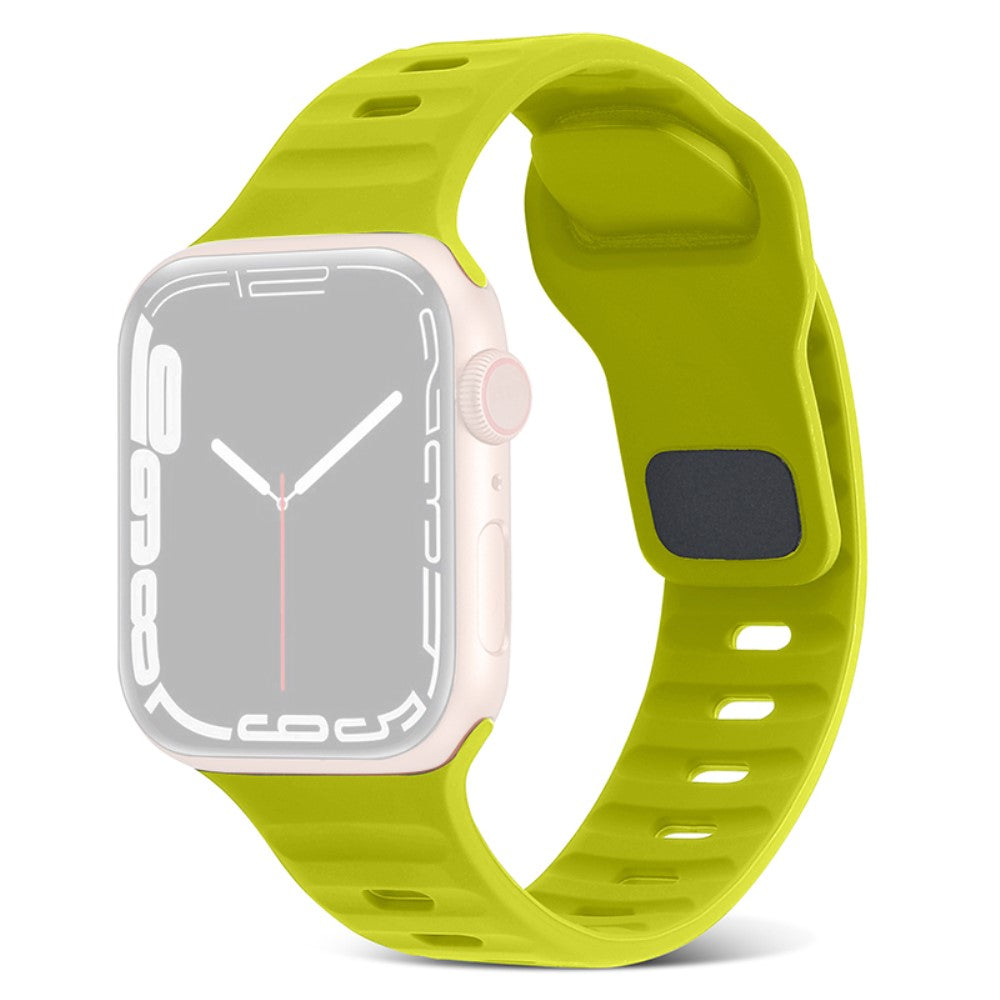 Meget Hårdfør Silikone Universal Rem passer til Apple Smartwatch - Grøn#serie_12