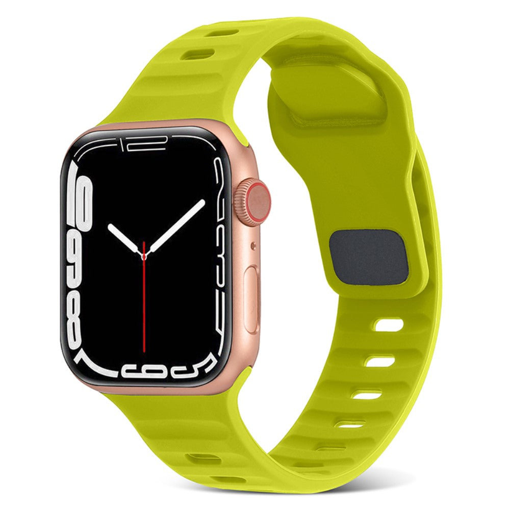 Meget Hårdfør Silikone Universal Rem passer til Apple Smartwatch - Grøn#serie_12