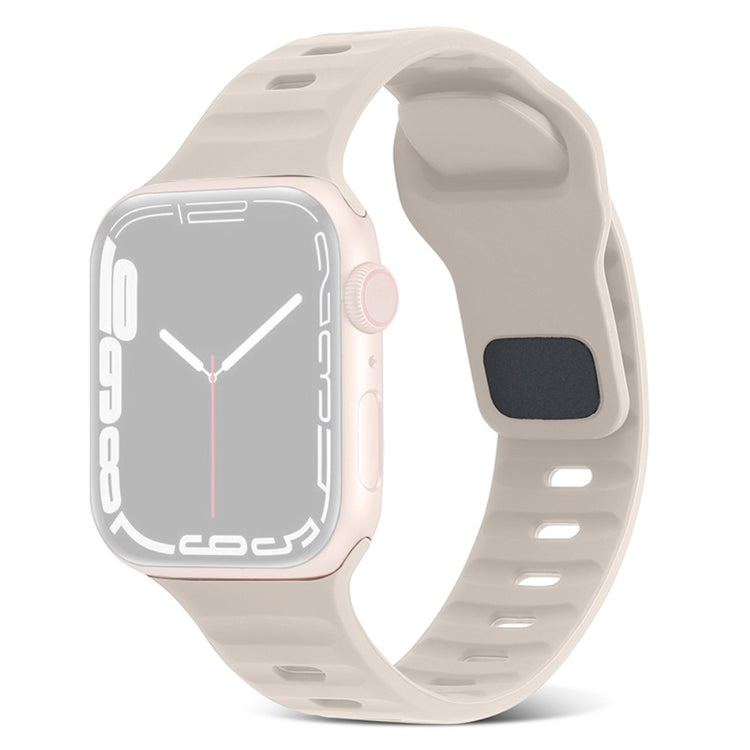 Meget Hårdfør Silikone Universal Rem passer til Apple Smartwatch - Hvid#serie_13