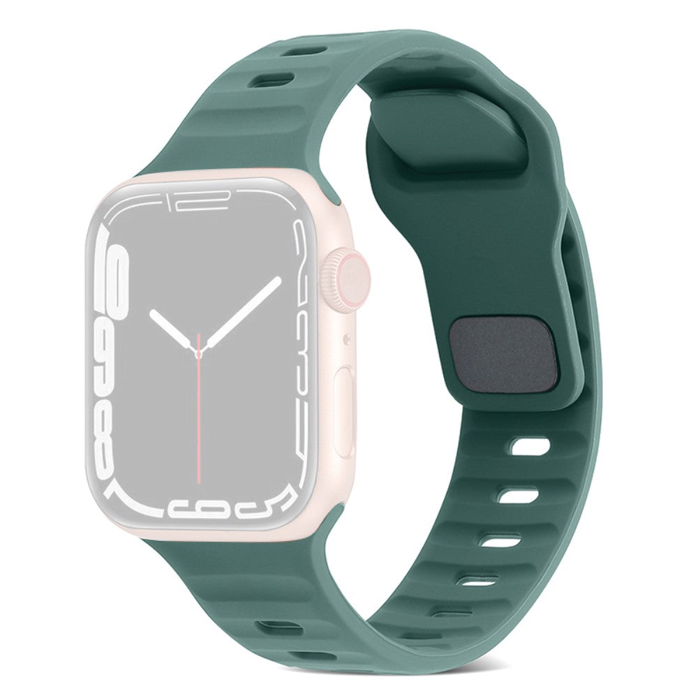 Meget Hårdfør Silikone Universal Rem passer til Apple Smartwatch - Grøn#serie_14
