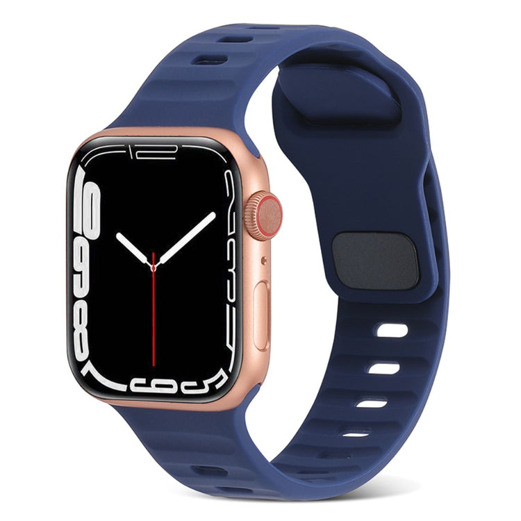 Meget Hårdfør Silikone Universal Rem passer til Apple Smartwatch - Blå#serie_15