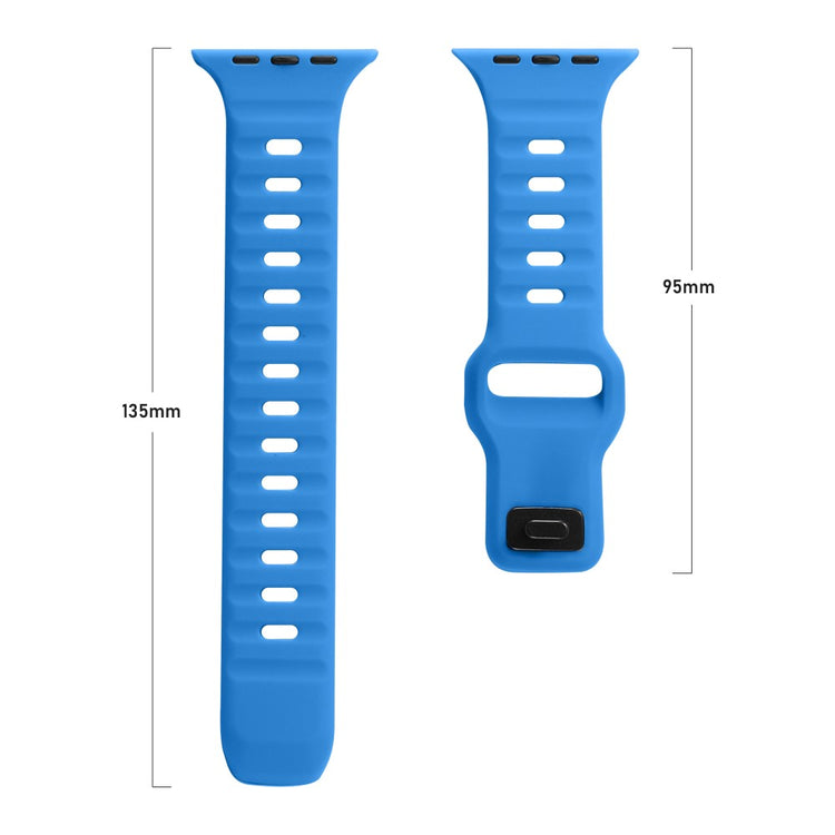 Meget Hårdfør Silikone Universal Rem passer til Apple Smartwatch - Blå#serie_15