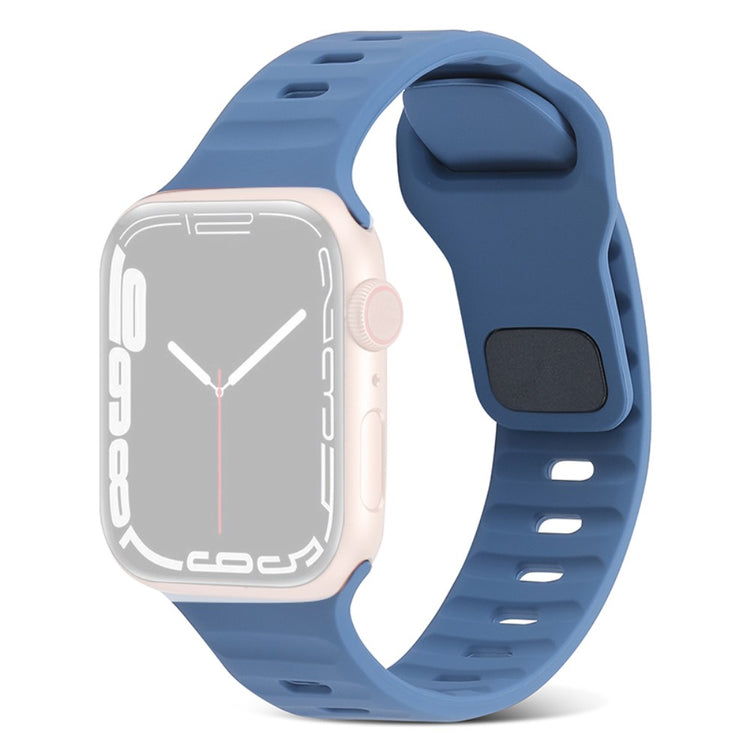 Meget Hårdfør Silikone Universal Rem passer til Apple Smartwatch - Blå#serie_17