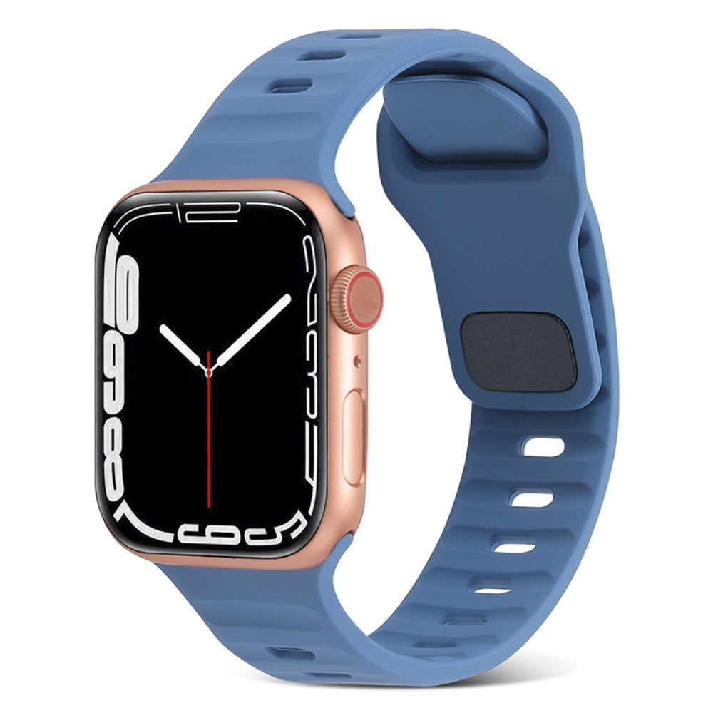 Meget Hårdfør Silikone Universal Rem passer til Apple Smartwatch - Blå#serie_17
