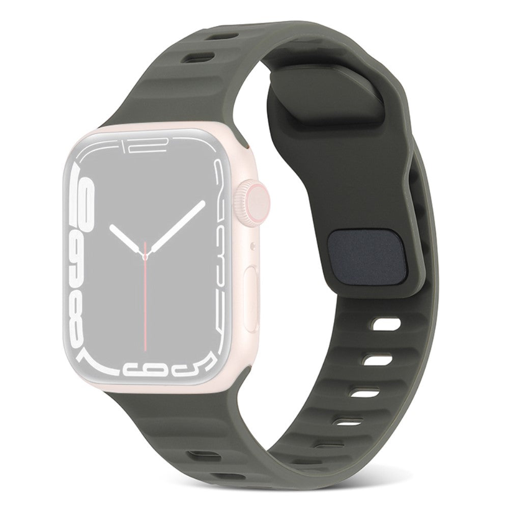 Meget Hårdfør Silikone Universal Rem passer til Apple Smartwatch - Grøn#serie_18