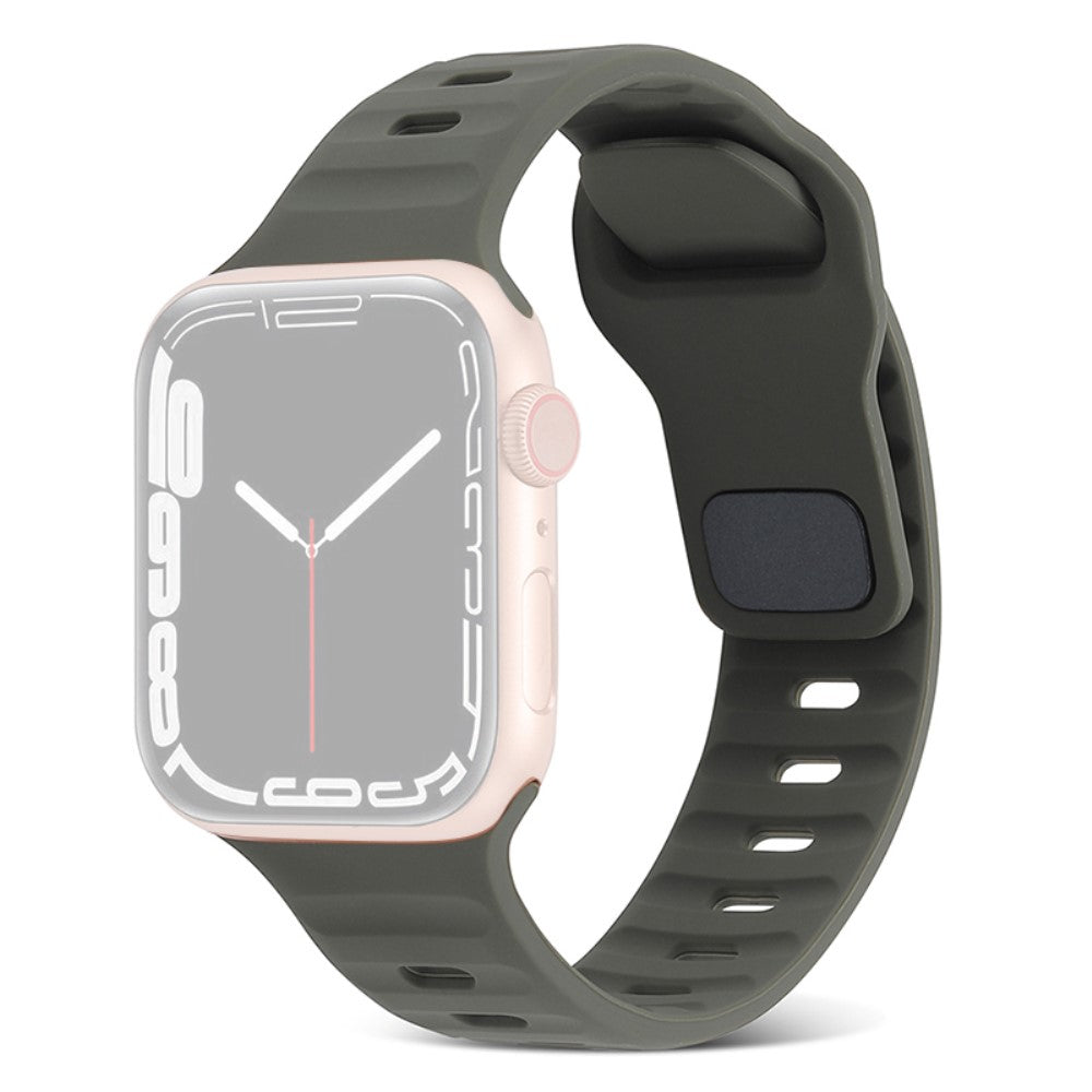 Fortrinligt Silikone Universal Rem passer til Apple Smartwatch - Grøn#serie_4