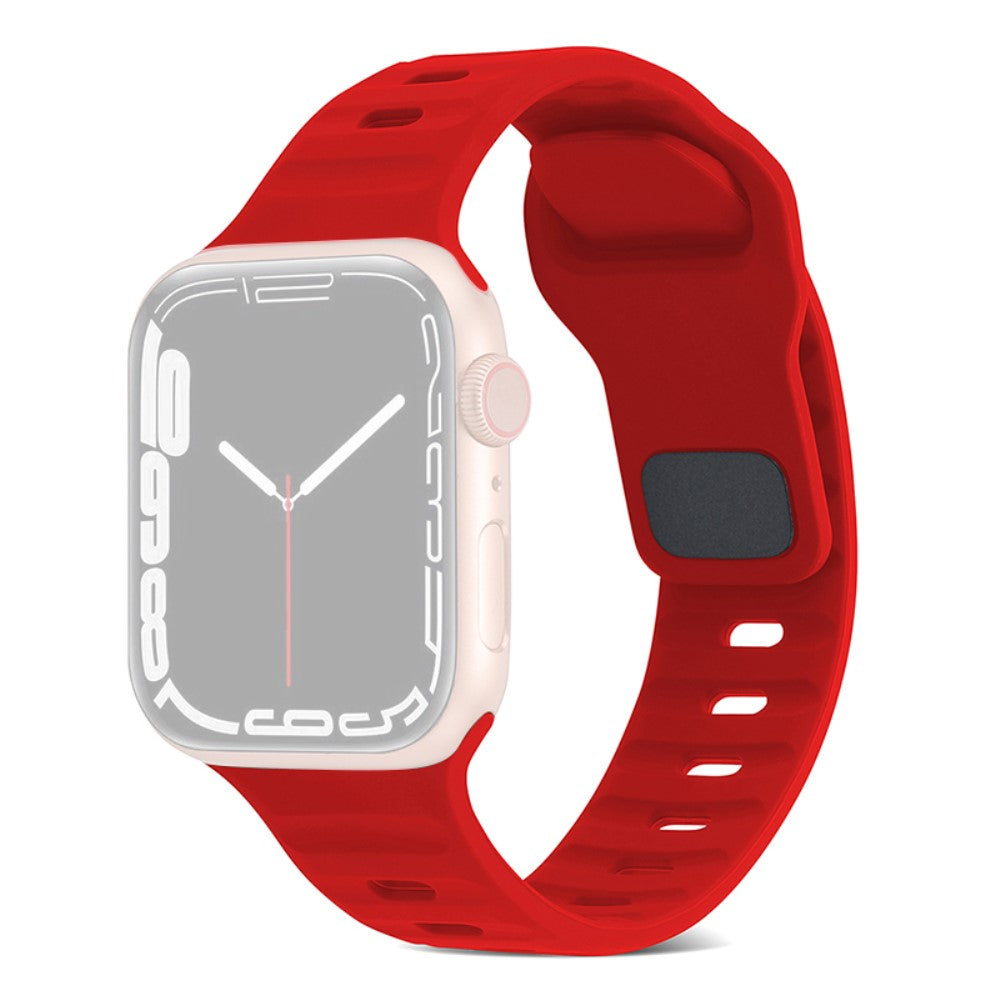Fortrinligt Silikone Universal Rem passer til Apple Smartwatch - Rød#serie_12